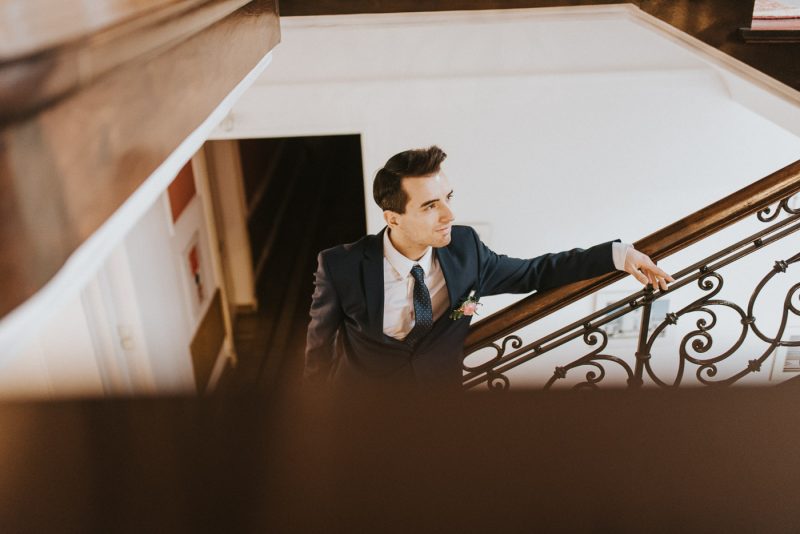 Przystojny Pan Młody pałac w Jabłonnie